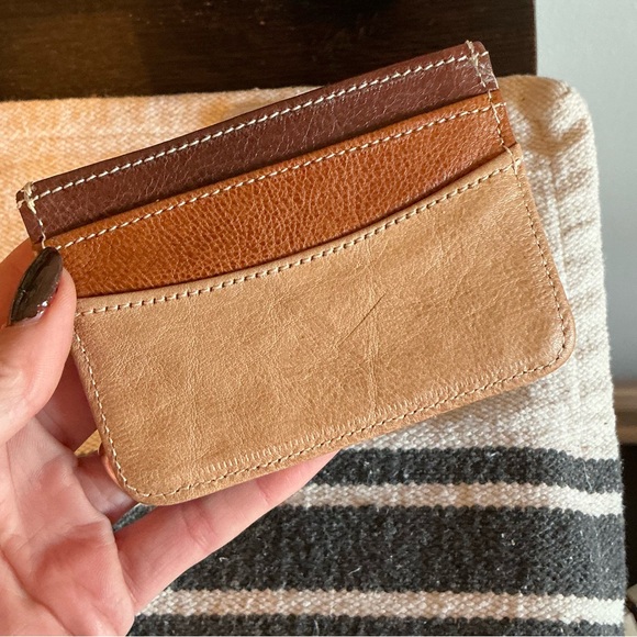 NWT Bed Stu Leather Chuck Card Wallet Cafe Latte Retail $65 - Picture 4 of 9